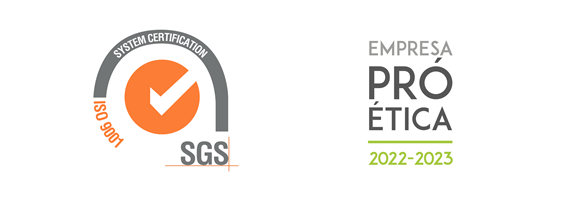 Certificação ISO 9001 – SGS e selo Empresa Pró-Ética 2022-2023